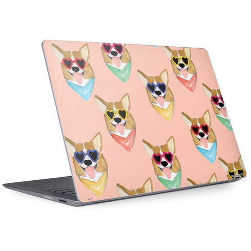 Bouffants and Broken Hearts Corgi Love Surface Laptop 2 Skin